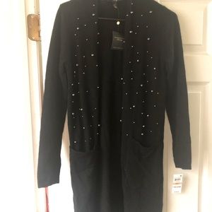 Cashmere Charter Club Cardigan (Black Horizon)